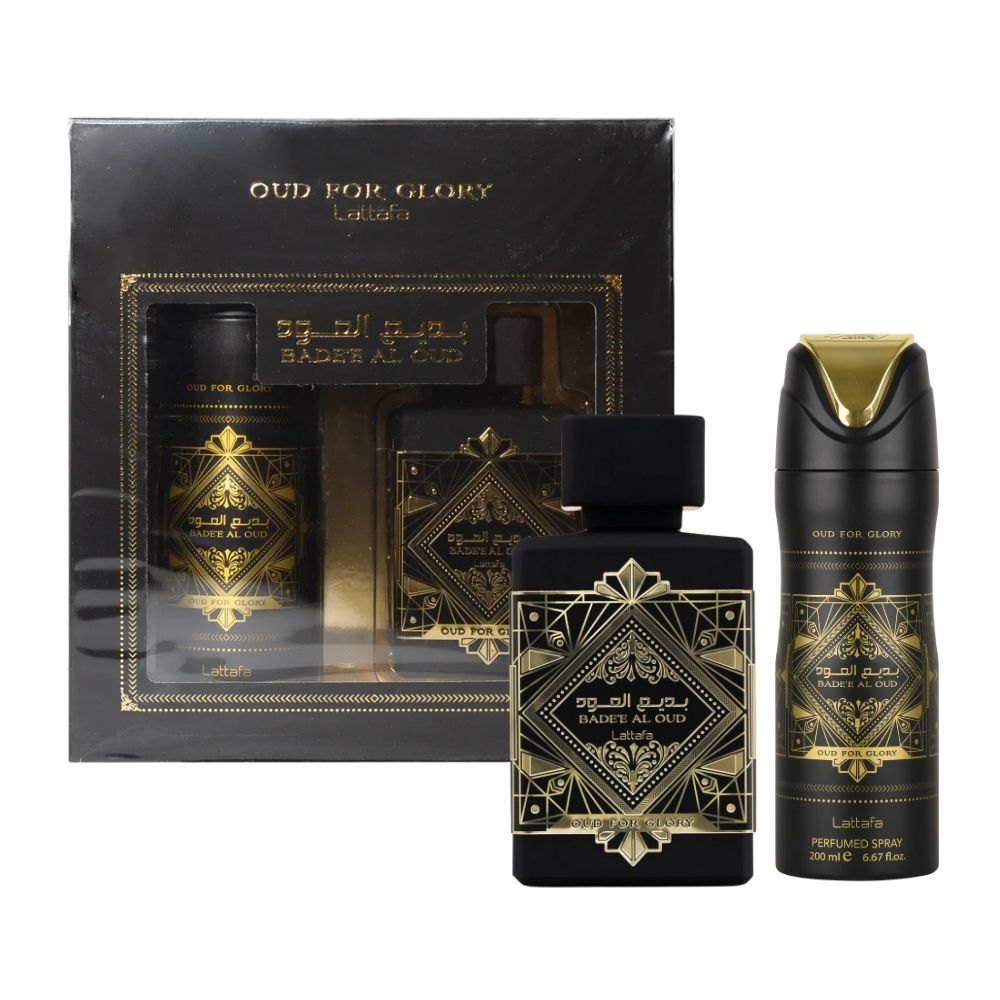 PERFUME LATTAFA *KIT* BADEE AL OUD OUD FOR GLORY 100ML