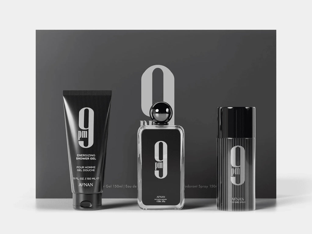PERFUME AFNAN 9PM KIT MASC EDP 100ML + DEO 150ML + GEL 15