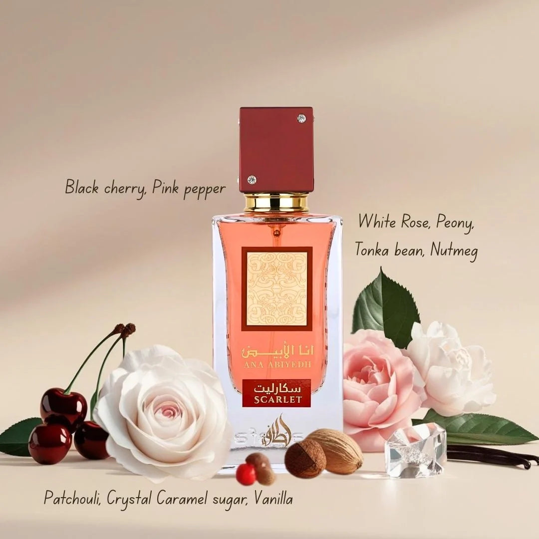 PERFUME LATTAFA ANA ABIYEDH SCARLET EDP 60ML