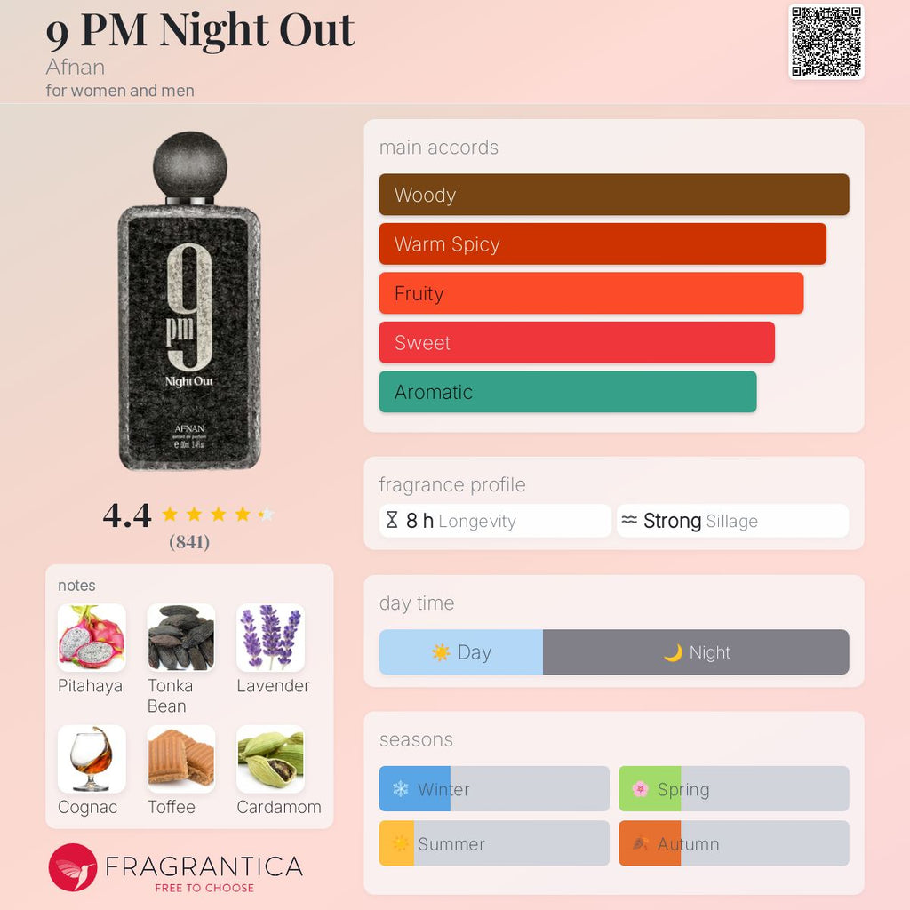 PERFUME AFNAN 9PM NIGHT OUT EXTRAIT 100ML