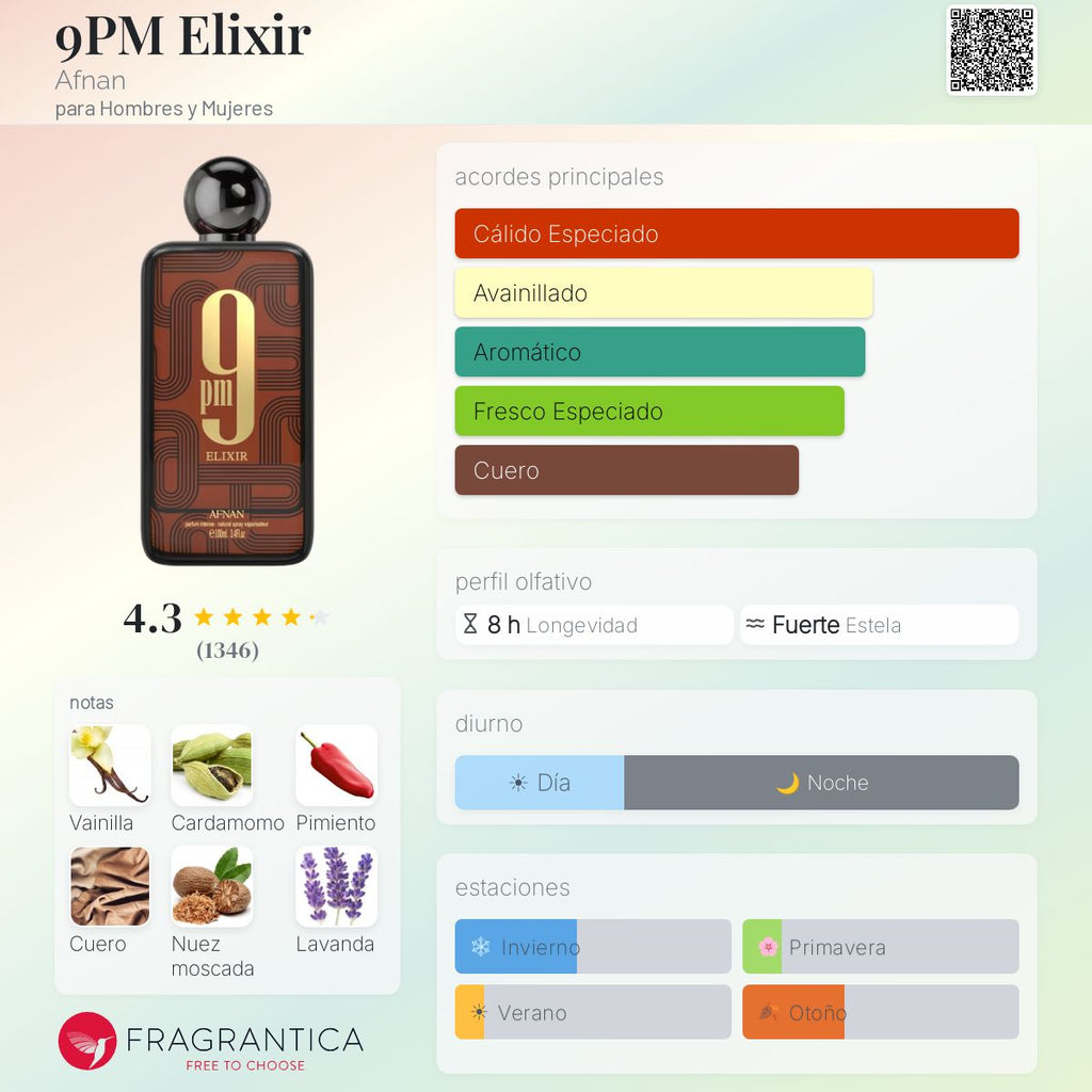 PERFUME AFNAN 9PM ELIXIR PARFUM INTENSE EDP 100ML