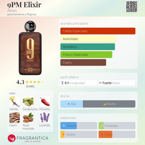 PERFUME AFNAN 9PM ELIXIR PARFUM INTENSE EDP 100ML