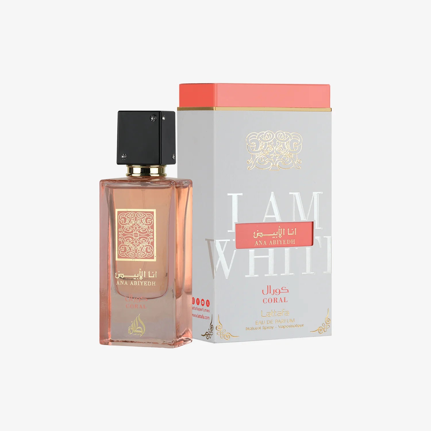PERFUME LATTAFA ANA ABIYEDH CORAL EDP UNIS 60ML