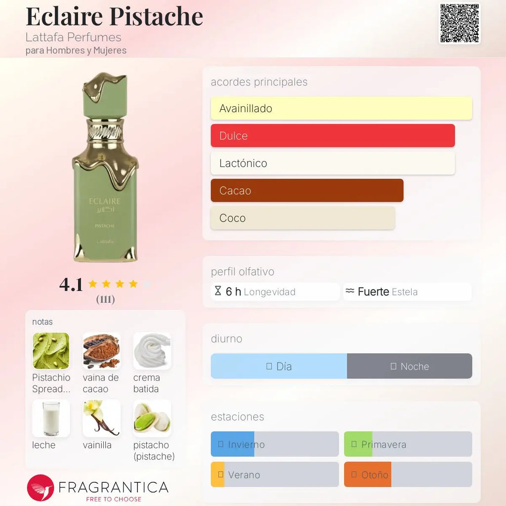 PERFUME LATTAFA ECLAIRE PISTACHE EDP UNIS 100ML