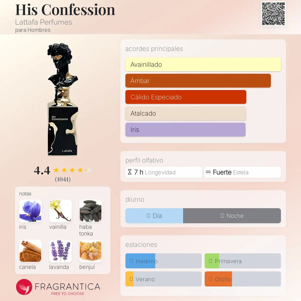 PERFUME LATTAFA HIS CONFESSION EDP MASC 100ML