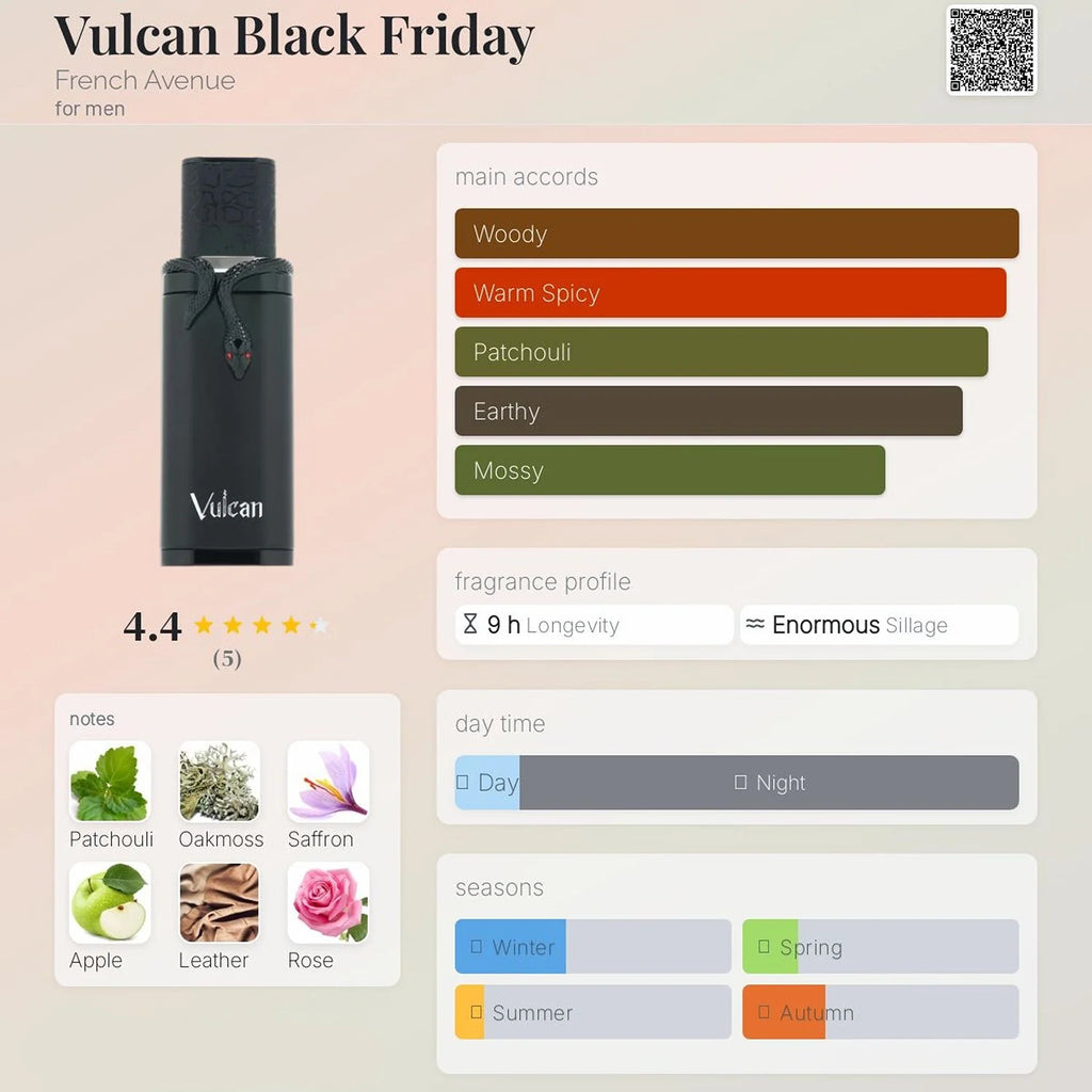 PERFUME FRENCH AVENUE VULCAN BLACK FRIDAY EDP MASC 100ML