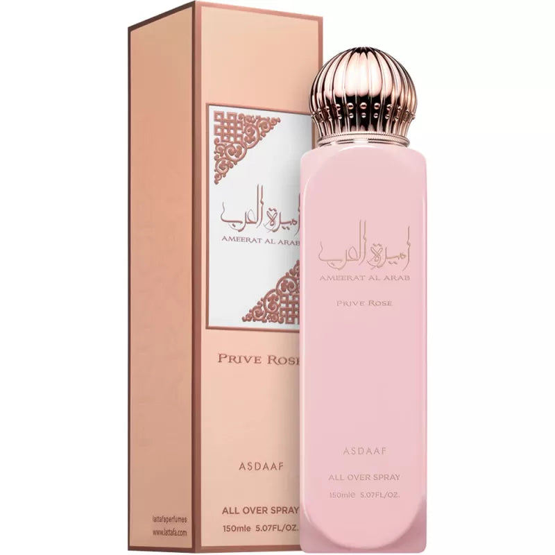 LATTAFA BODY SPRAY ASDAAF AMEERAT AL ARAB 150ML ROSE