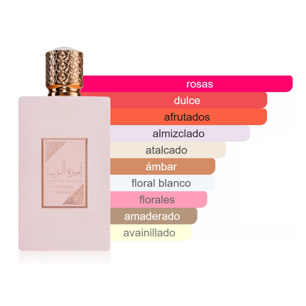 PERFUME ASDAAF AMEERAT AL ARAB PRIVE ROSE EDP 100ML