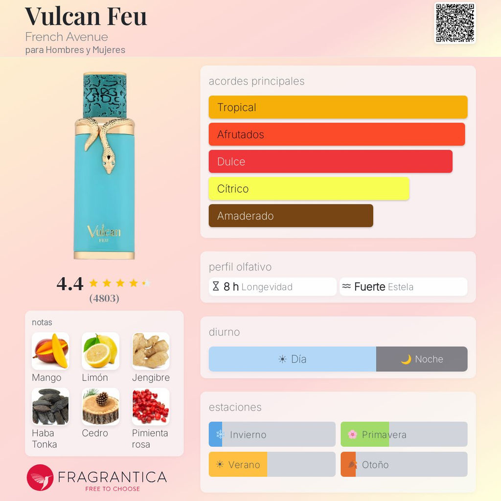 PERFUME FRENCH AVENUE VULCAN FEU EDP UNIS 100ML