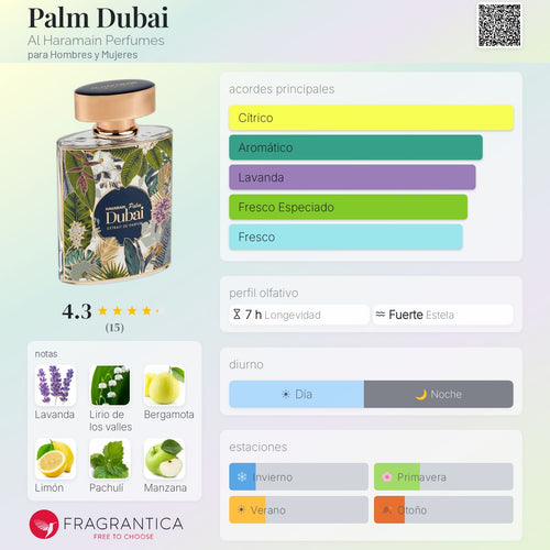 PERFUME AL HARAMAIN DUBAI PALM EXTRAIT DE PARFUM 100ML