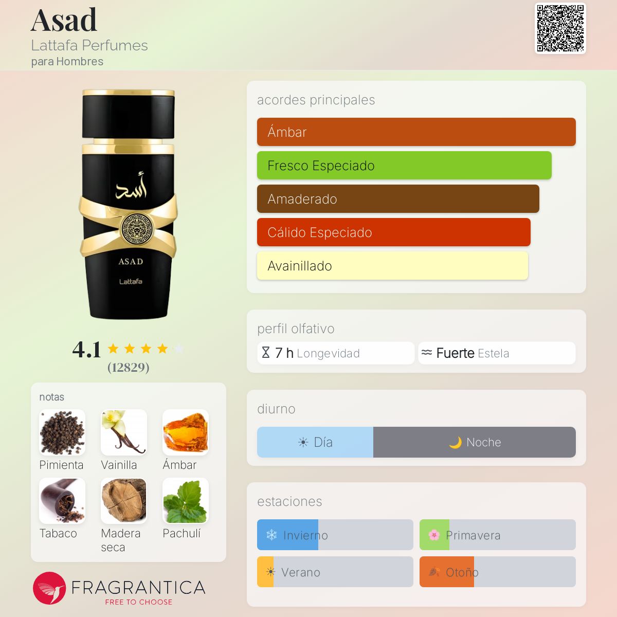 PERFUME LATTAFA ASAD EDP MASC 100ML