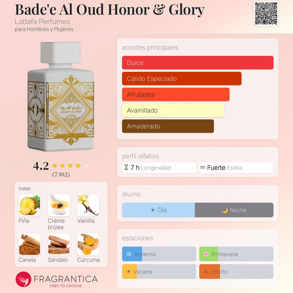 PERFUME LATTAFA BADEE AL OUD HONOR & GLORY EDP 100ML