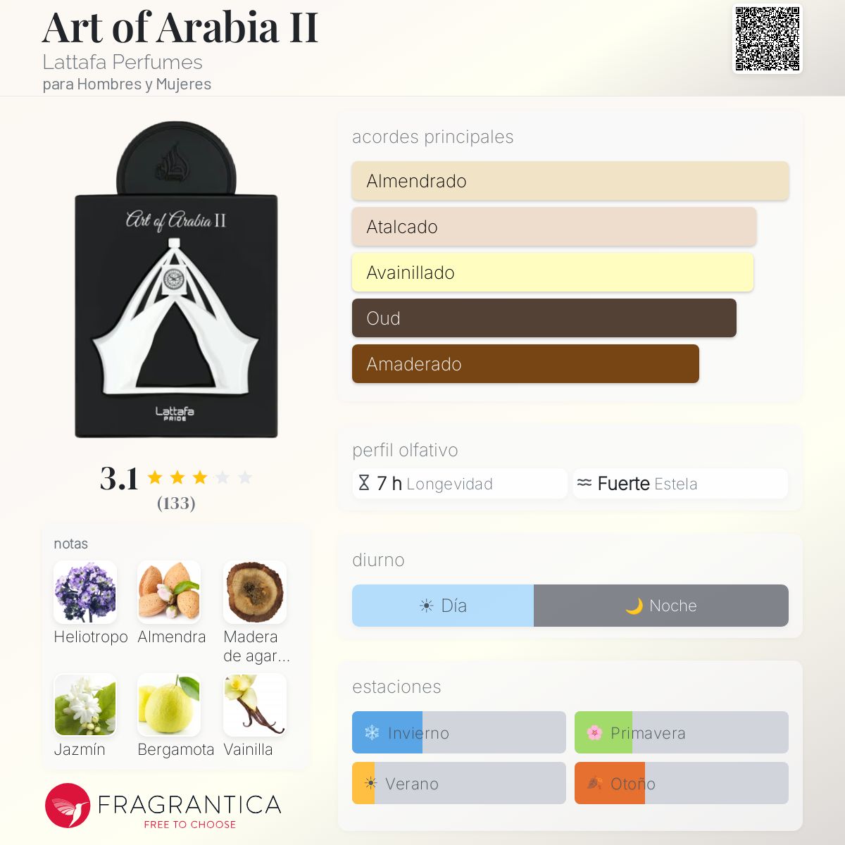 PERFUME LATTAFA PRIDE ART OF ARABIA II EDP 100ML
