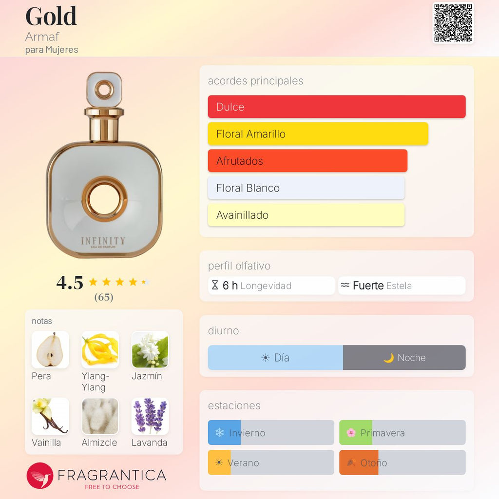 PERFUME ARMAF INFINITY GOLD EDP FEM 105ML